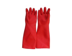 CN-Găng tay công nghiệp dài 42 cm màu đỏ (Siêu dày)